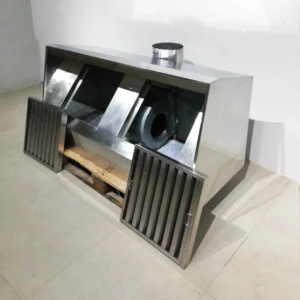 Campana de acero inoxidable con 2 filtros y motor 150x88x76cm