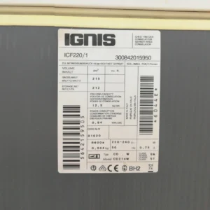 Congelador IGNIS ICF220-1 (80x60x87cm) d'ocasió perfecte per a botiga, bar, geladeria...