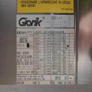 Horno de convección  a gas GIORIK GF6PM procedente de una empresa en cierre