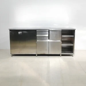 Moble per a cafetera d'acer inoxidable de 250x60x114cm de segona mà