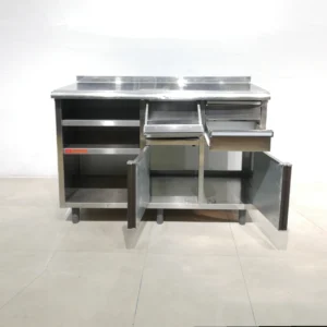 Moble per a cafetera d'acer inoxidable de 150x62x109cm de segona mà