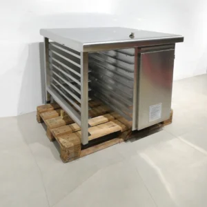 Base per a forn fet d'acer inoxidable amb espai per a 9 safates 100x100x80cm