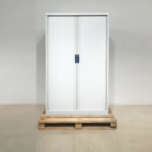 Armari d'oficina metàl·lic amb portes de persiana de 102x45x180cm