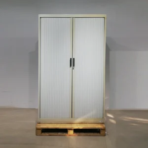 Armari d'oficina metàl·lic amb portes de persiana de 120x45x198cm