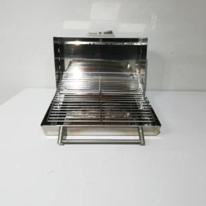 Barbacoa de carbó portàtil de sobretaula 47x39x20cm feta d'acer inoxidable