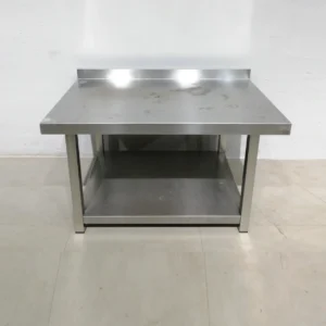 Taula baixa d'acer noxidable 100x61x62cm procedent d'una empresa en tancament